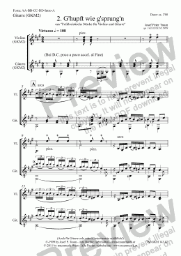 page one of G'hupft wie g'sprung'n (GKM2/Score & Parts)