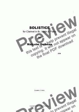 page one of Solstice