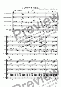 page one of Clarinet Boogie