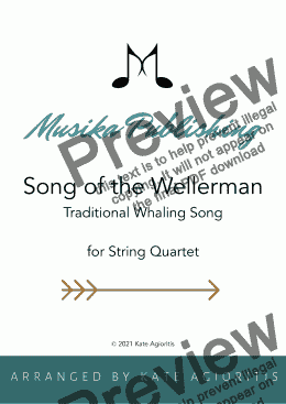 page one of Song of the Wellerman - String Quartet