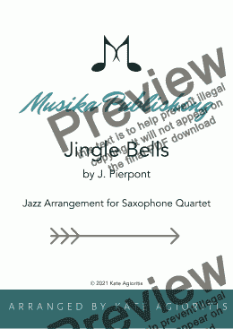 page one of Jingle Bells - Jazz Arrangement for Saxophone Quartet