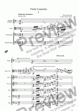 page one of Viola Concerto 1st Movement