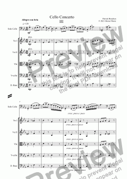 page one of Cello Concerto 3rd Movement
