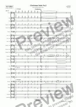 page one of Christmas Suite No.2 (Three Traditional English Carols) - Orchestra