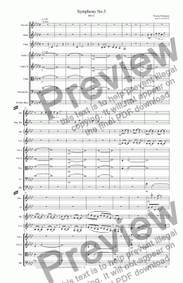 page one of Symphony No.3 - Mvt.1