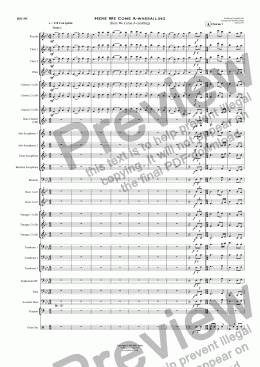 page one of Here We Come A-wassailing (Here We Come A-carolling) - Concert Band
