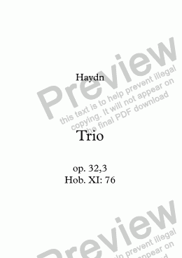 page one of Haydn, Trio Nr. 76 C-Dur op. 32,3; Hob. XI: 76