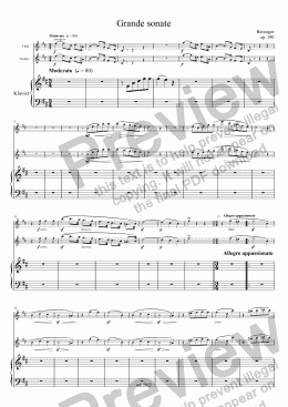 page one of Reißiger, Grande sonate op. 190 – Flöte anstelle Violine