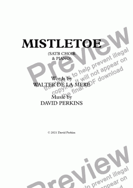 page one of Mistletoe