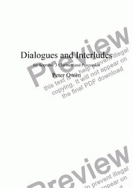 page one of Dialogues & Interludes
