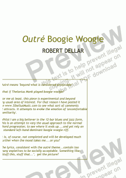page one of Outre Boogie Woogie