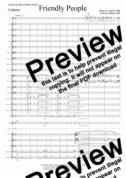 page one of Friendly People (Orchestra)