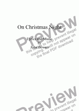 page one of On Christmas Night