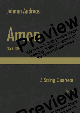 page one of Amon - 3 String Quartets
