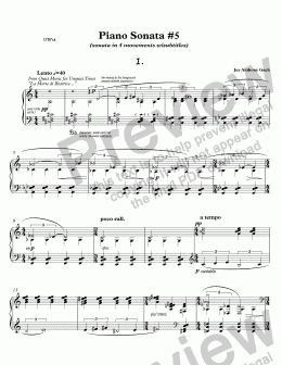 page one of Piano Sonata #5 - 2021