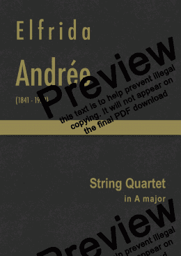 page one of Andrée - String Quartet in A major