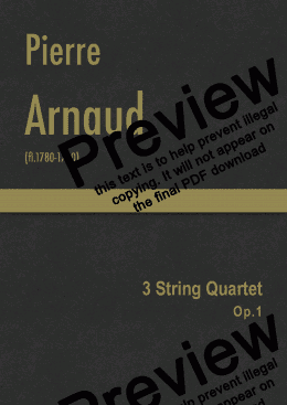 page one of Arnaud - 3 String Quartets