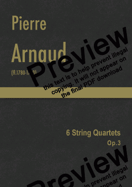 page one of Arnaud - 6 String Quartets