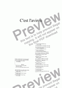page one of C'est l'aviron
