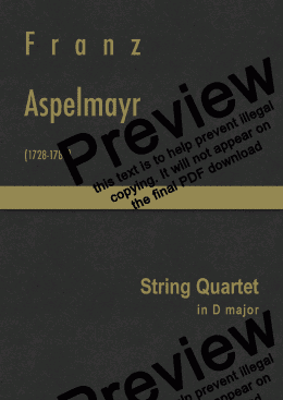 page one of Aspelmayr - String Quartet in D major