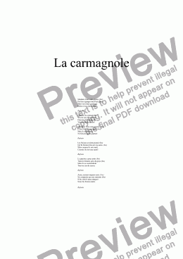 page one of La carmagnole