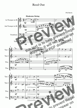 page one of Reed Out - Brass Quartet