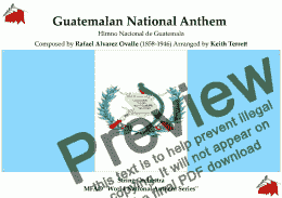 page one of Guatemalan National Anthem Himno Nacional de Guatemala for String Orchestra (MFAO World National Anthem Series)