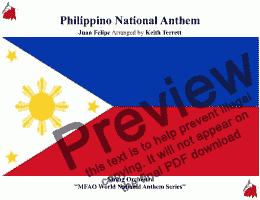 page one of Philippino National Anthem for String Orchestra MFAO World National Anthem Series)