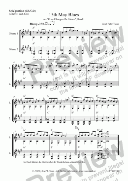 page one of 15th May Blues (GD/Score)