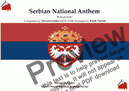 page one of Serbian National Anthem (Bože pravde) for String Orchestra (MFAO World National Anthem Series)