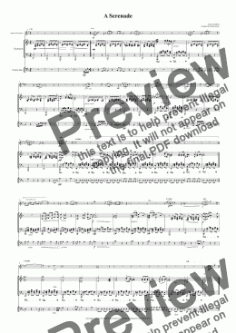page one of A Serenade for Soprano Saxophone & Keyboard