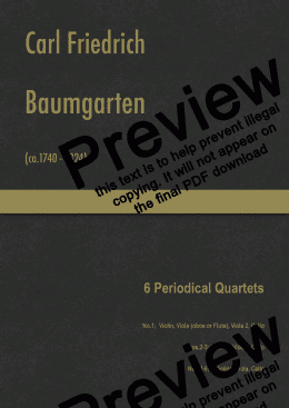 page one of Baumgarten - 6 Periodical Quartets