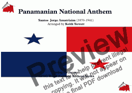 page one of Panamanian National Anthem for String Orchestra (MFAO World National Anthem Series)