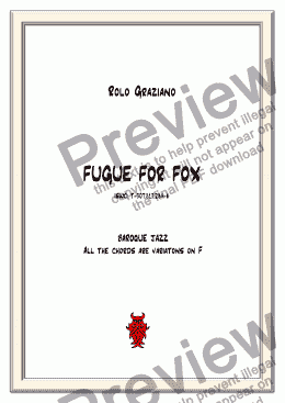 page one of FUGUE FOR FOX