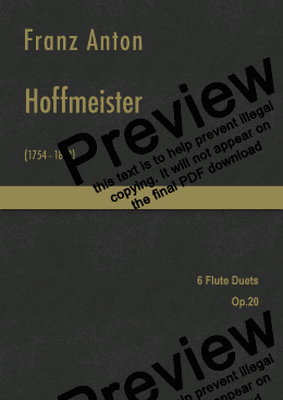 page one of Hoffmeister - 6 Flute Duets