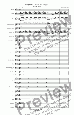 page one of Symphony--Conflict and Struggle--Mov. 4   Finale