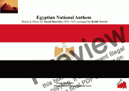page one of Egyptian National Anthem for String Orchestra (MFAO World National Anthem Series)