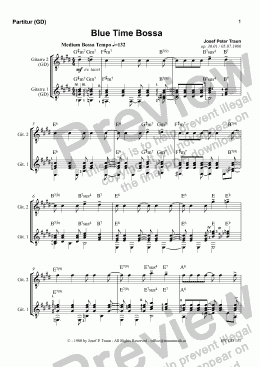 page one of Blue Time Bossa (GD/Score & Parts)