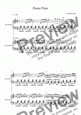page one of Fiesta Time Duet for 2 Accordions