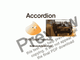 page one of ACCORDION FIRST STEPS TUTOR BOOK