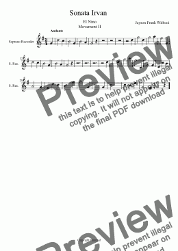 page one of Sonata irvan MOV II instr