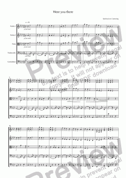page one of "Were you there" for String Orchestra