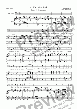 page one of Thomas Hardy - Satires Of Circumstance 2. At The Altar Rail for Bass Voice and Piano