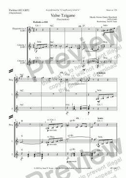 page one of Valse Tzigane (02/GRT/Score & Parts) - Version 2 mit allen drei Teilen