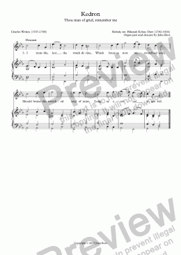 page one of Kedron (Thou Man of grief, remember me) - Reharmonisation & descant