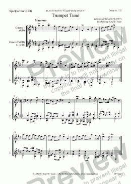 page one of Trumpet Tune (GD/Score & Parts)