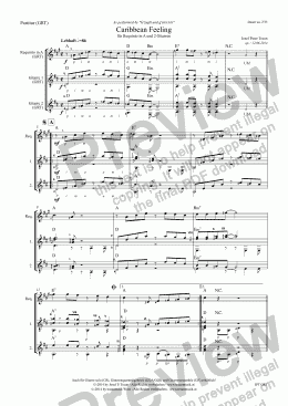 page one of Caribbean Feeling (GRT/Score & Parts) mit Percussionteil