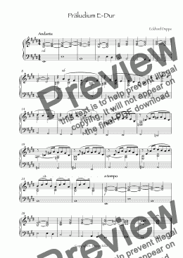 page one of Präludium E-Dur aus: 24 kleine Präludien für Orgel