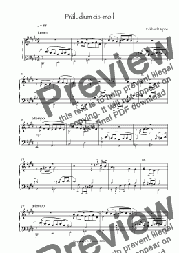 page one of Präludium cis-moll aus: 24 kleine Präludien für Orgel