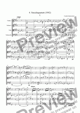 page one of 4. Stringquartet